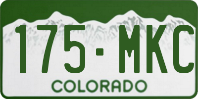 CO license plate 175MKC