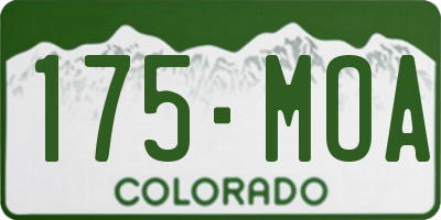 CO license plate 175MOA