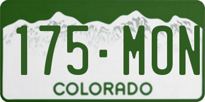 CO license plate 175MON