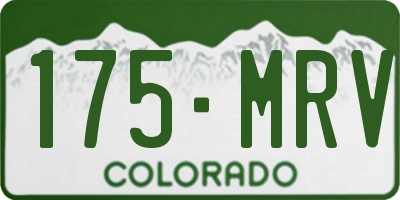 CO license plate 175MRV