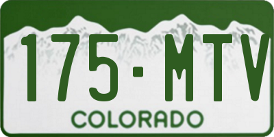 CO license plate 175MTV