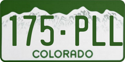 CO license plate 175PLL