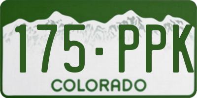 CO license plate 175PPK