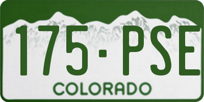 CO license plate 175PSE