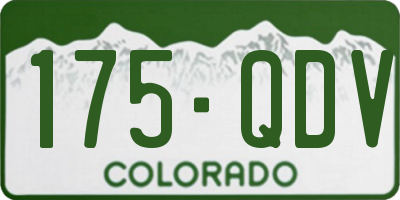 CO license plate 175QDV