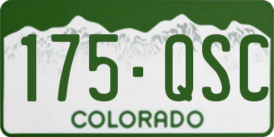 CO license plate 175QSC