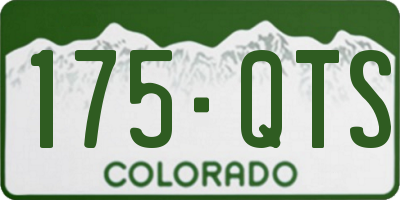 CO license plate 175QTS