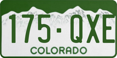 CO license plate 175QXE