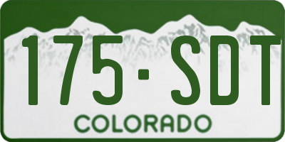 CO license plate 175SDT
