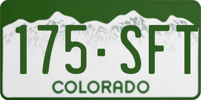 CO license plate 175SFT