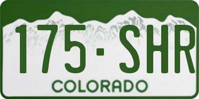 CO license plate 175SHR