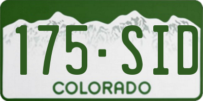 CO license plate 175SID