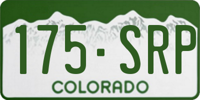 CO license plate 175SRP