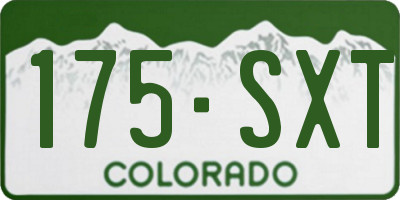 CO license plate 175SXT