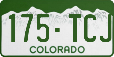 CO license plate 175TCJ