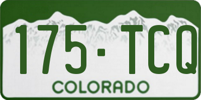 CO license plate 175TCQ
