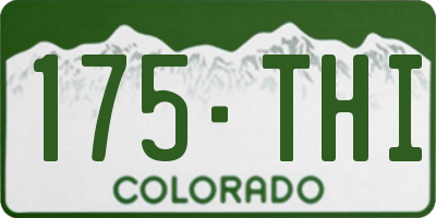 CO license plate 175THI