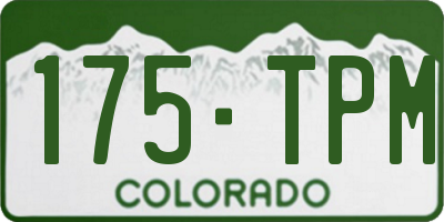 CO license plate 175TPM