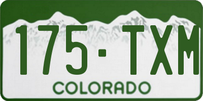 CO license plate 175TXM