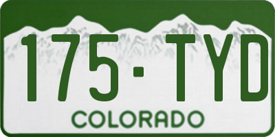 CO license plate 175TYD
