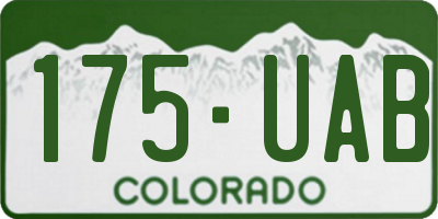 CO license plate 175UAB
