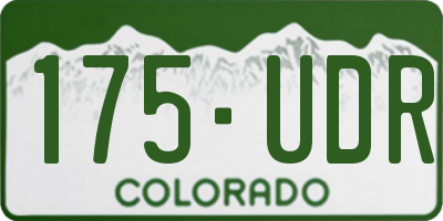 CO license plate 175UDR