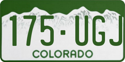 CO license plate 175UGJ