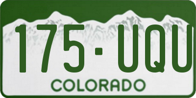 CO license plate 175UQU