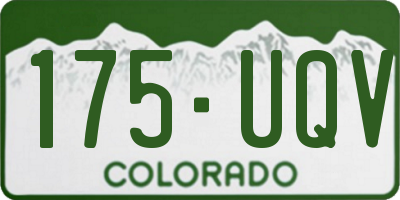 CO license plate 175UQV