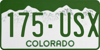 CO license plate 175USX