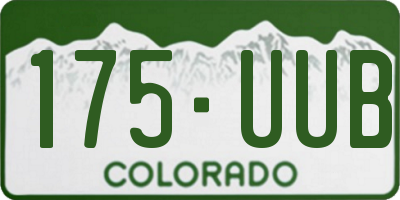 CO license plate 175UUB