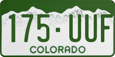 CO license plate 175UUF