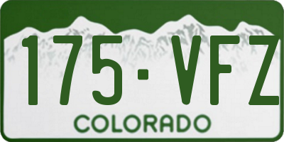 CO license plate 175VFZ