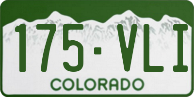 CO license plate 175VLI