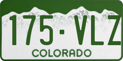 CO license plate 175VLZ