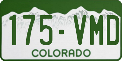 CO license plate 175VMD