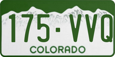 CO license plate 175VVQ