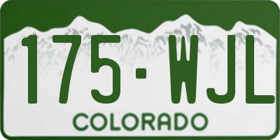 CO license plate 175WJL
