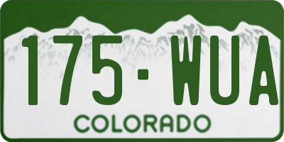 CO license plate 175WUA