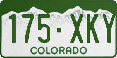 CO license plate 175XKY