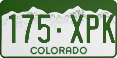 CO license plate 175XPK
