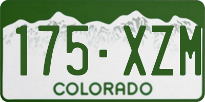 CO license plate 175XZM