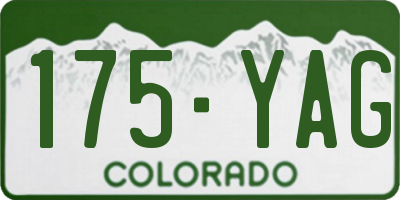 CO license plate 175YAG