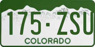 CO license plate 175ZSU