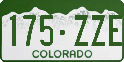 CO license plate 175ZZE