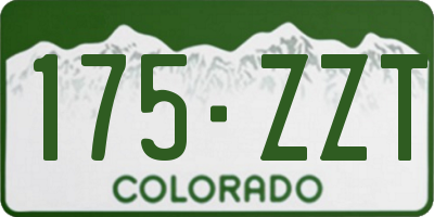 CO license plate 175ZZT