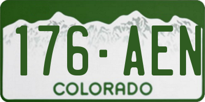 CO license plate 176AEN
