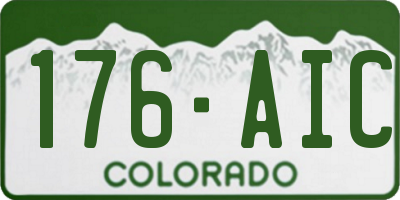 CO license plate 176AIC