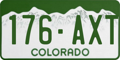 CO license plate 176AXT