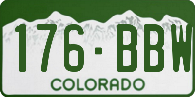CO license plate 176BBW